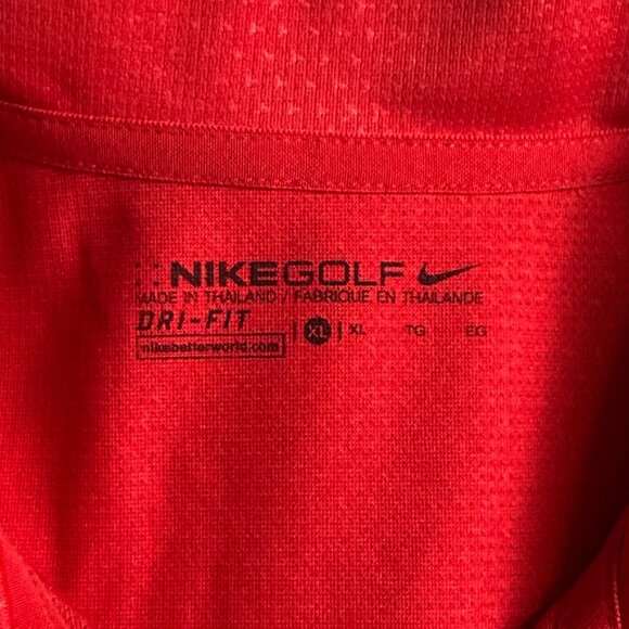 Nike Golf Dri-Fit Frischs Big Boy Logo Polo Shirt Red XL NWT Stylish & Fun - Picture 4 of 8